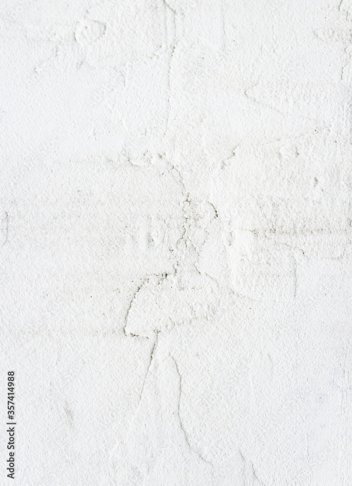 High detailed fragment of white painted cement wall with scratches. Qualitative abstract background.