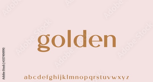 golden, elegant lowercase font, perfect for your brand name :)