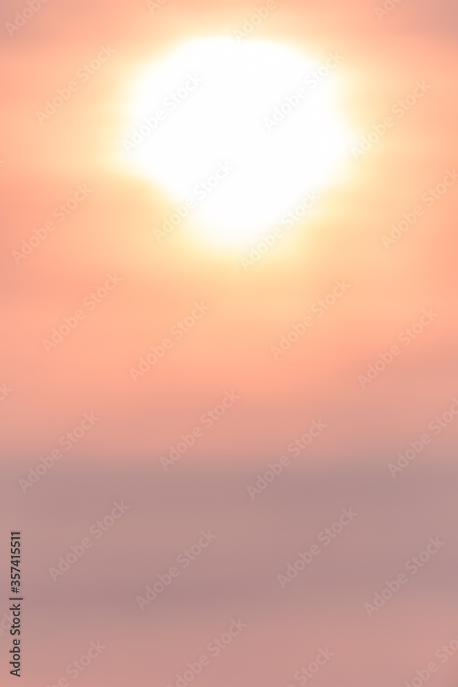 Sunrise on cloudy day abstract background portrait