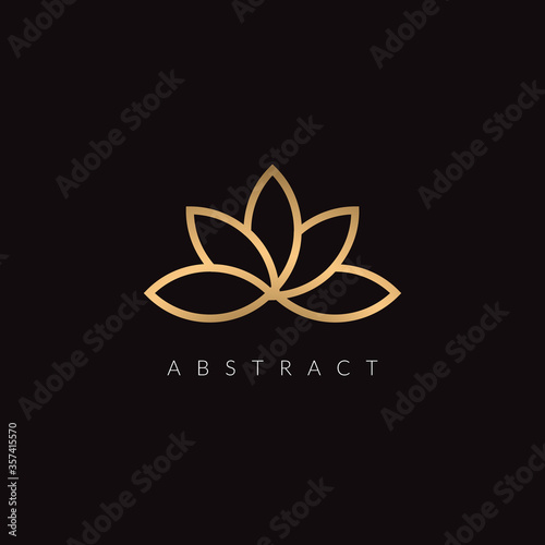 Abstract elegant Vector flower logo icon design. creative vector modern style premium symbol. the luxury brand jewel boutique sign.
