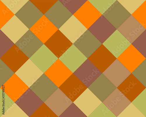 illustration. multi-colored seamless pattern with a cell pattern with fabric texture