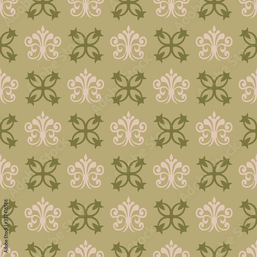 Seamless floral pattern   Vintage background pattern   Vector Graphics © PETR BABKIN