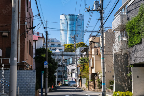 東京都 東麻布 住宅街と六本木ヒルズ photo