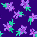 Seamless pretty pattern in small-scale cute mallow flowers. Millefleurs. Floral background for textile, fabric manufacturing, wallpaper, covers, surface, print, gift wrap, scrapbooking, decoupage.