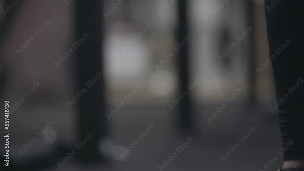 Male Caucasian hand raising up and putting down barbell. Unrecognizable strong sportsman lifting weights in gym. Sport, weightlifting, powerlifting, bodybuilding, healthy lifestyle.