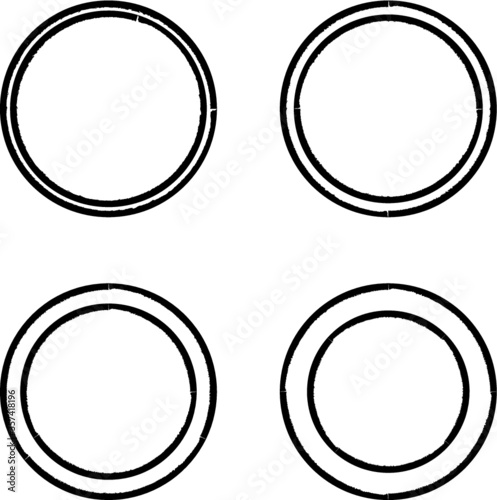 Grunge post Stamps Collection, Circles. Banners, Insignias , Logos, Icons, Labels and Badges Set . vector distress textures.blank shapes.