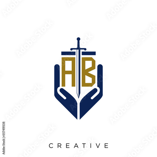ab logo design vector icon
