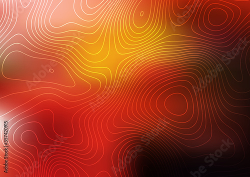 Abstract topography map design with heat map overlay