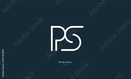 Alphabet letter icon logo PS