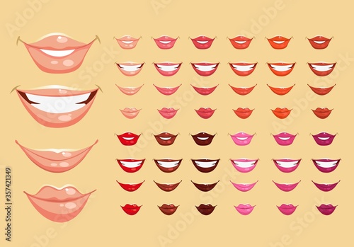 Cartoon color lips