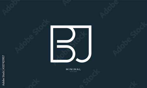 Alphabet letter icon logo BJ