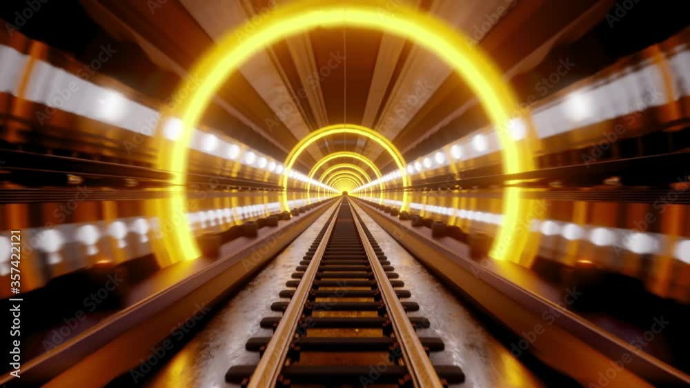 3D rendered Animation of a subway train journey underground. 3D rendered Animation of a subway train journey underground.