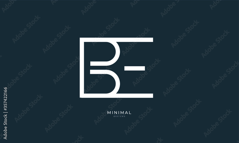 Alphabet letter icon logo BE Alphabet letter icon logo BE