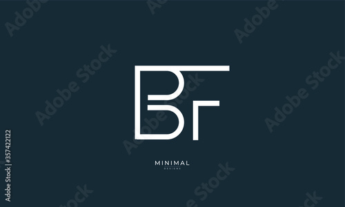 Alphabet letter icon logo BF