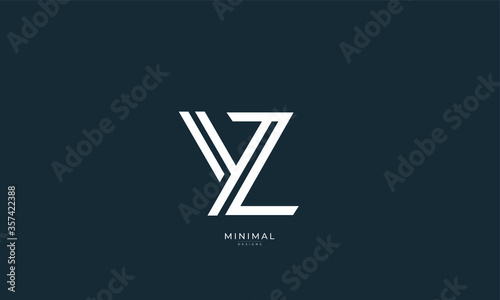 Alphabet letter icon logo YZ photo