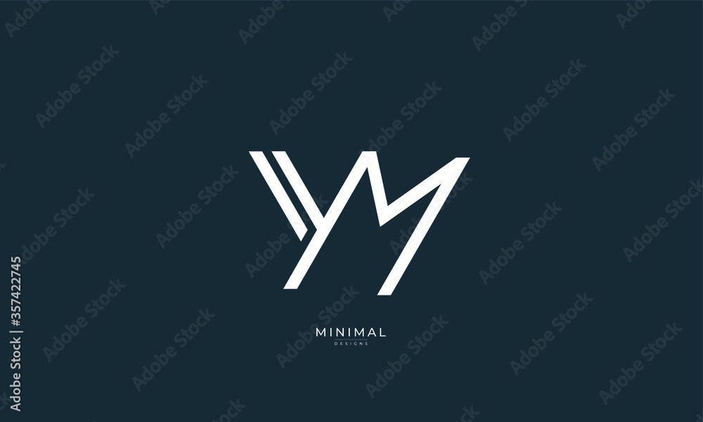 Alphabet letter icon logo YM Alphabet letter icon logo YM