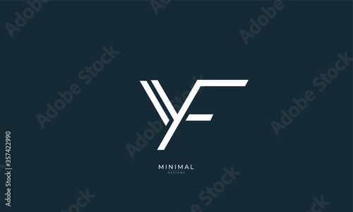 Alphabet letter icon logo YF