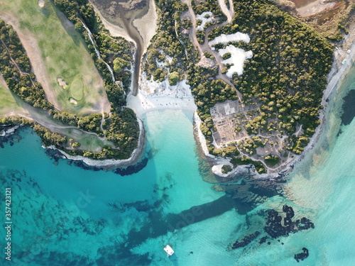 4k photo landmark Corsica, Golf Sperone, French Island, France, Europe, Drone aerial view photo