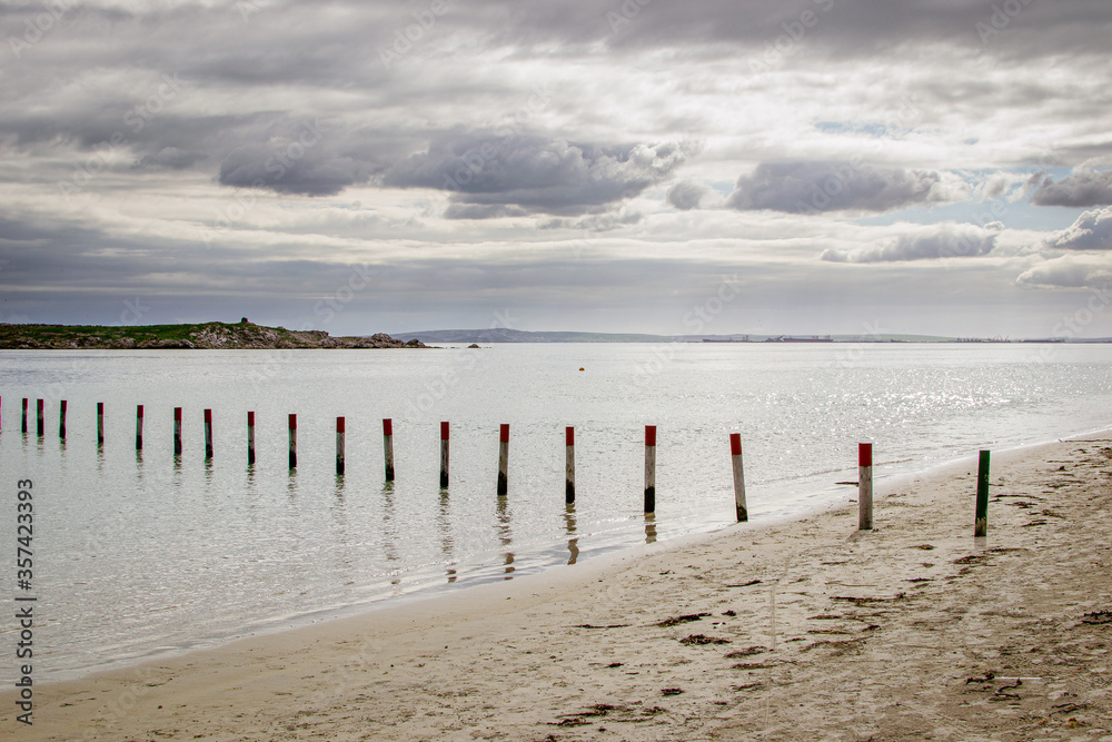 Fototapeta premium Langebaan lagoon under a cloudy day