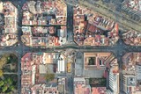 4k image Barcelona Street Road Aerial view of Catalunya, Spain, Europe
