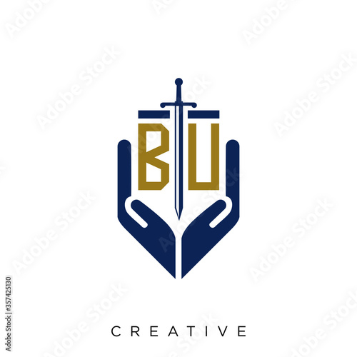 bu logo design vector icon