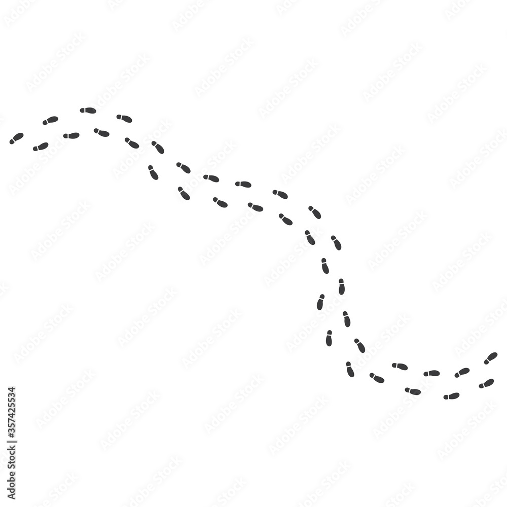 footsteps print route vector illustration design footsteps print route vector illustration design