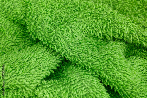 Green wet towel texture background
