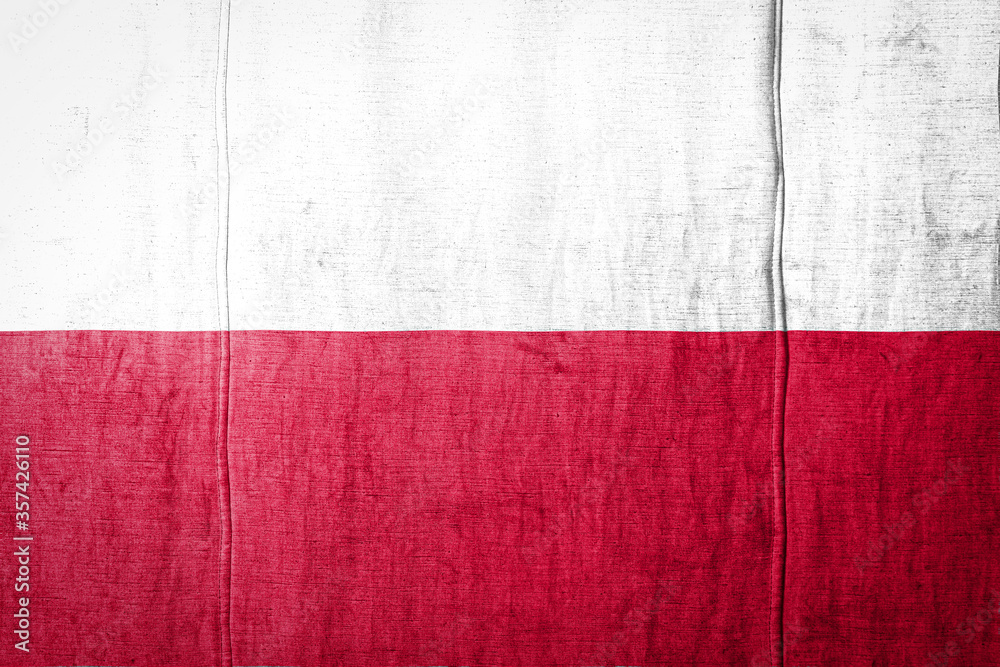 Flag banner on fabric texture background. Flag banner on fabric texture background.