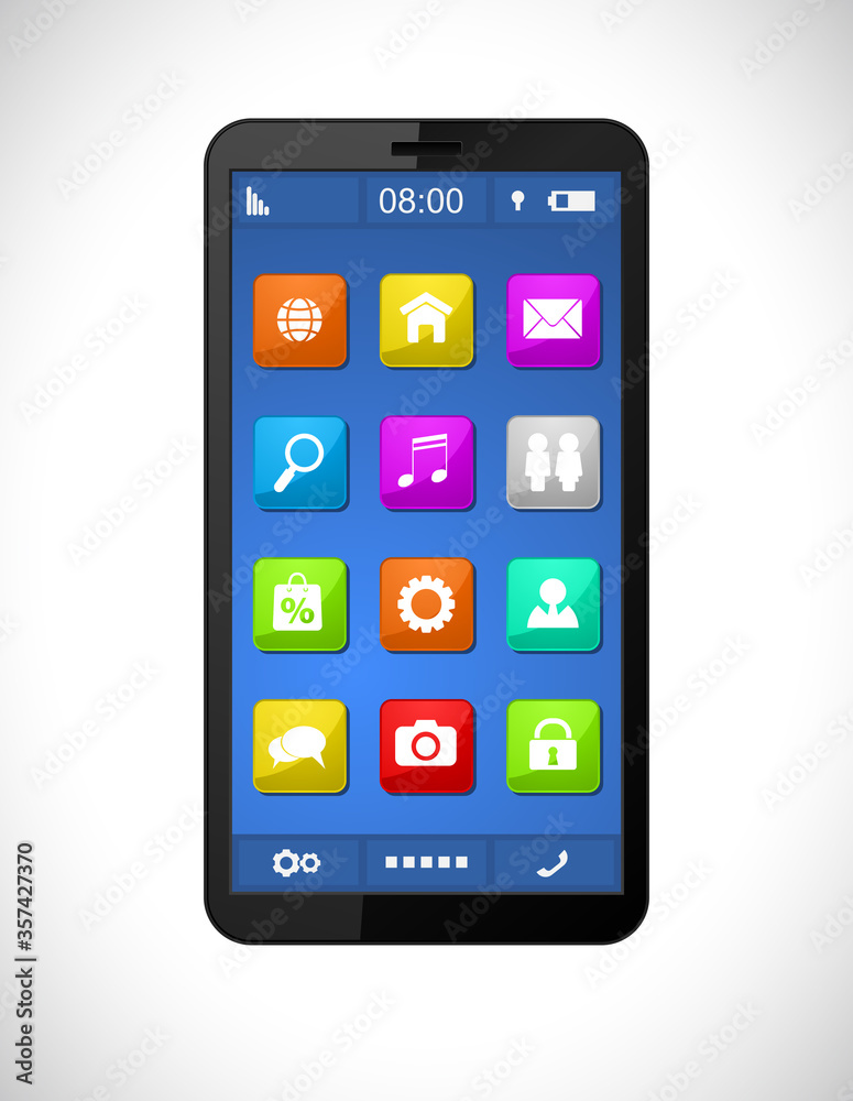 smartphone with apps
