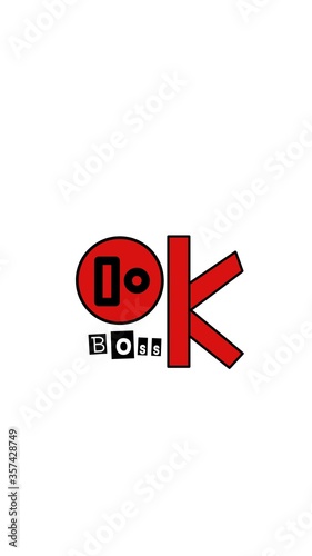 Free Download Oke boss red logo design - GFXLoad