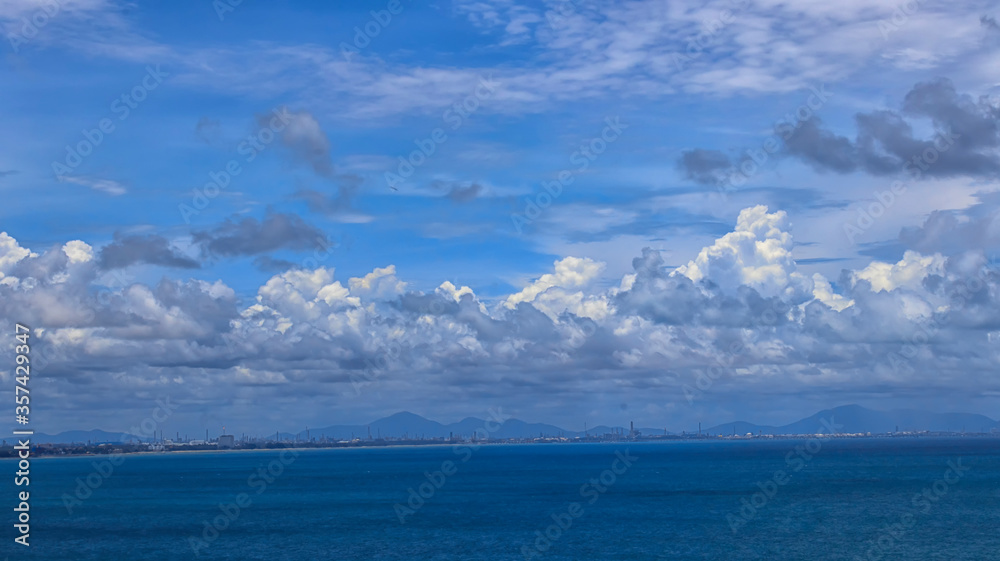Beautiful scenery of panoramic and sea background