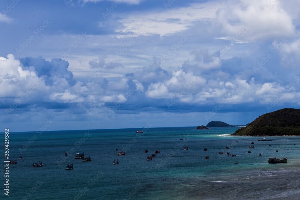 Beautiful scenery of panoramic and sea background