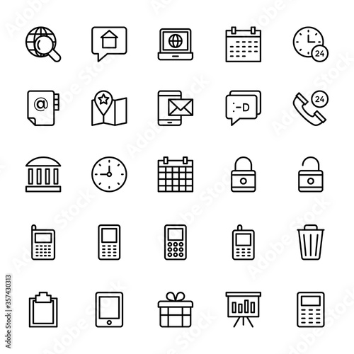 Web and Mobile UI Line Vector Icons 17