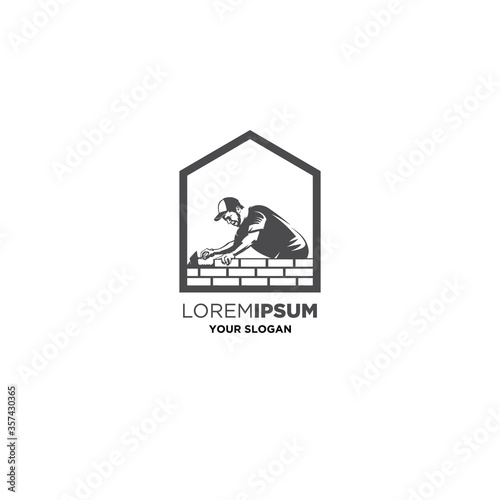 bricklayer home builder logo
