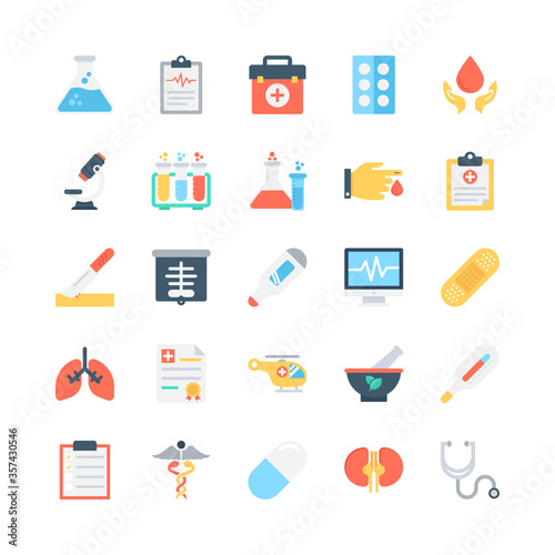 Medical Colored Vector Icons 2