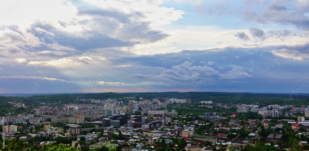 Panoramic view of the city Lviv, Ukraine	