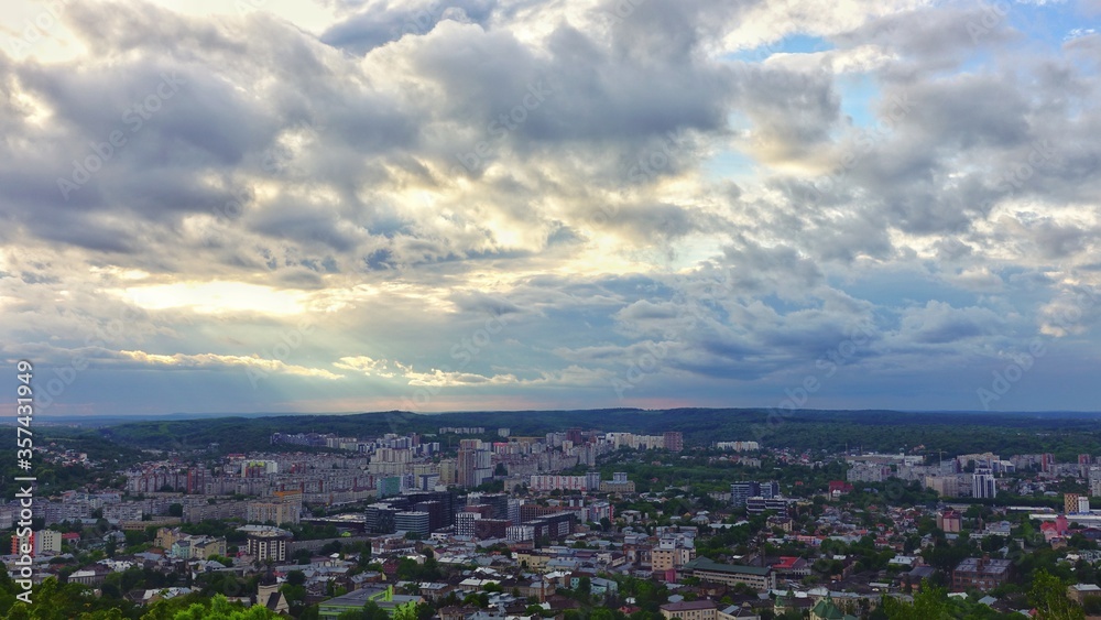 Panoramic view of the city Lviv, Ukraine	