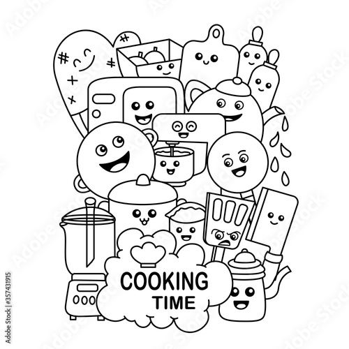 Cooking Cartoon Doodle