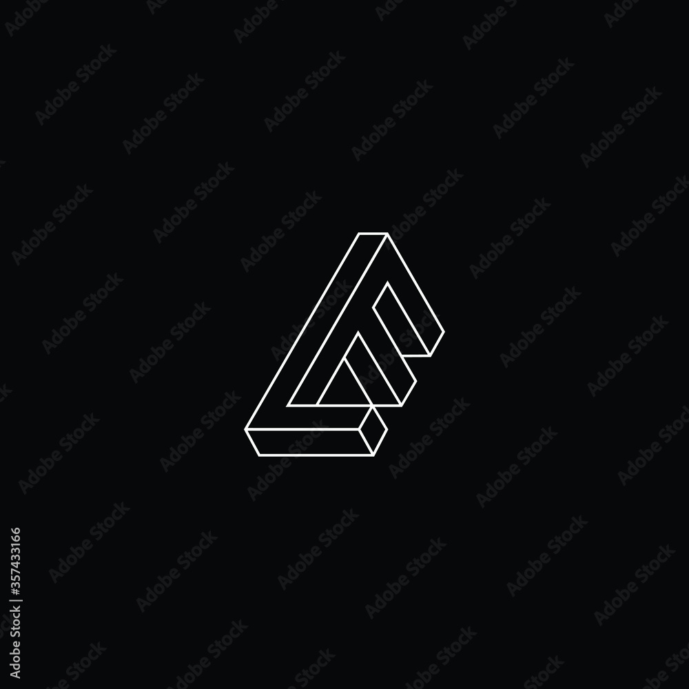 Professional Innovative 3D Initial LF logo and FL logo. Letter FL LF Minimal elegant Monogram. Premium Business Artistic Alphabet symbol and sign