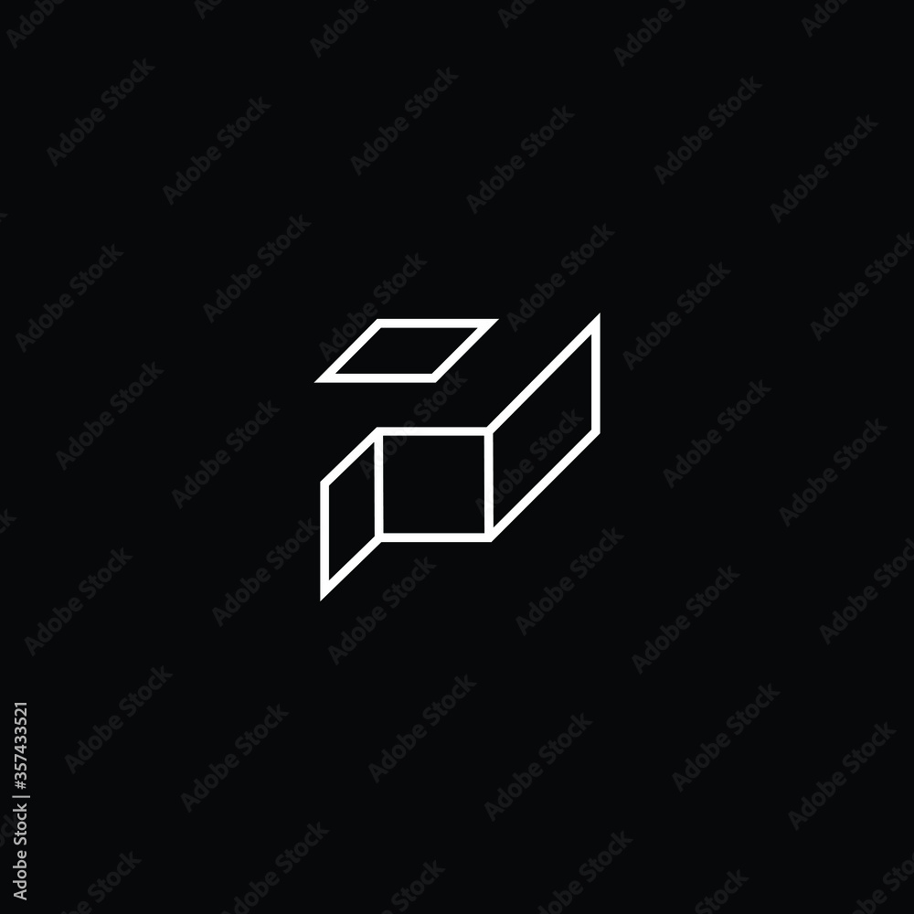 Professional Innovative 3D Initial P logo and PP logo. Letter P PP Minimal elegant Monogram. Premium Business Artistic Alphabet symbol and sign