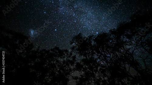 The Milky Way in the mountains of the Grampians National Park in  Victoria, Australia at a clear starry night in summer.