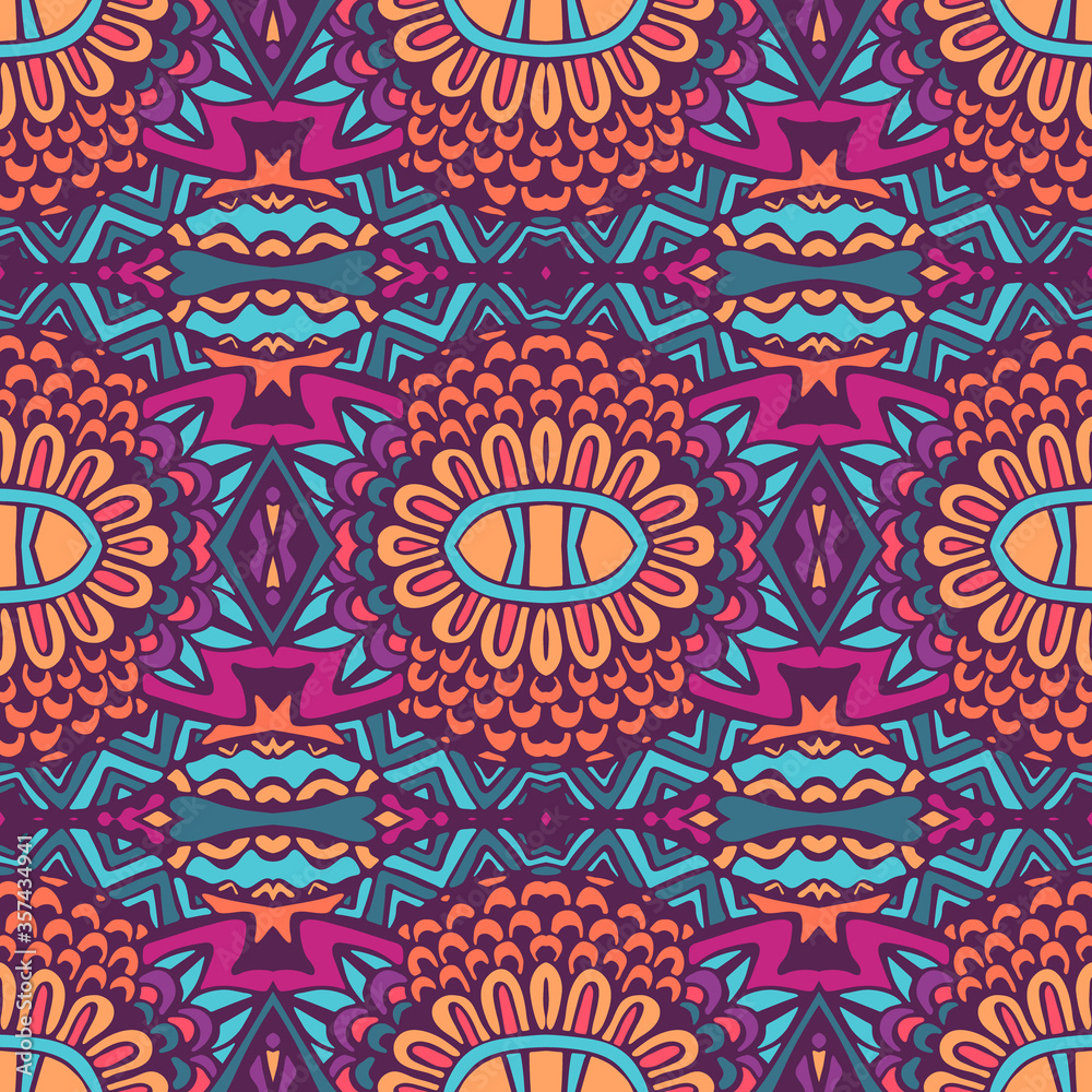 Ethnic seamless pattern. Vector tribal background. Aztec and indian style, vintage print.