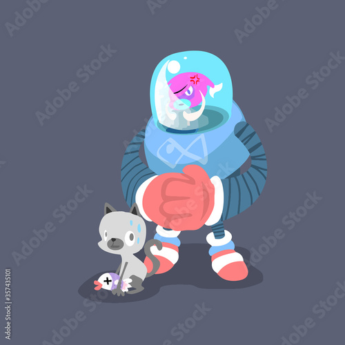 illustration of a Frish vs Cat.