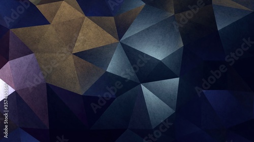 Abstract Dark Minimalist Geometric Background - 3D rendering