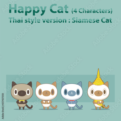 Happy Cats-Siamese Cats.