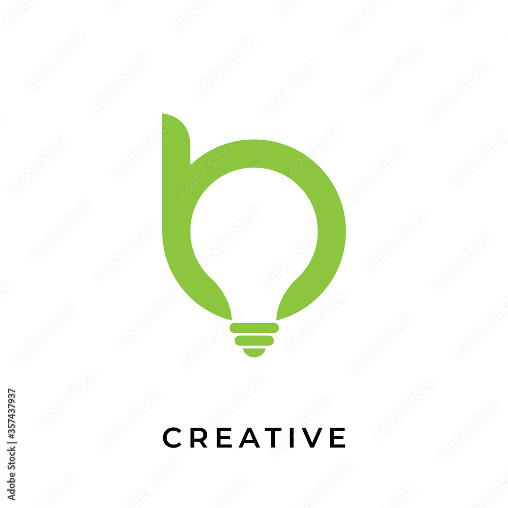 Letter b creative logo design template Stock Vector | Adobe Stock