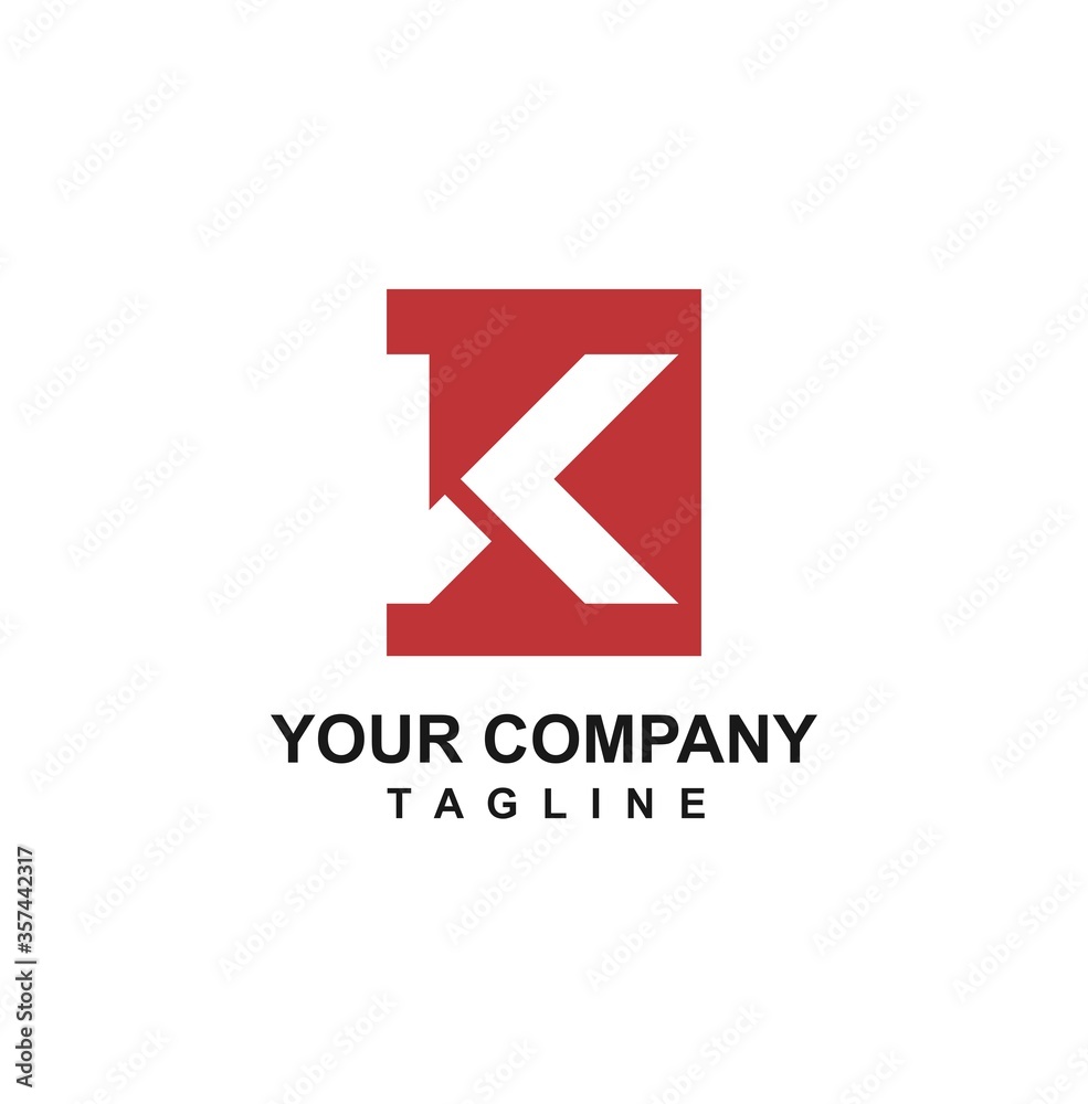 K, IK initials rectangle geometric logo and vector icon K, IK initials rectangle geometric logo and vector icon
