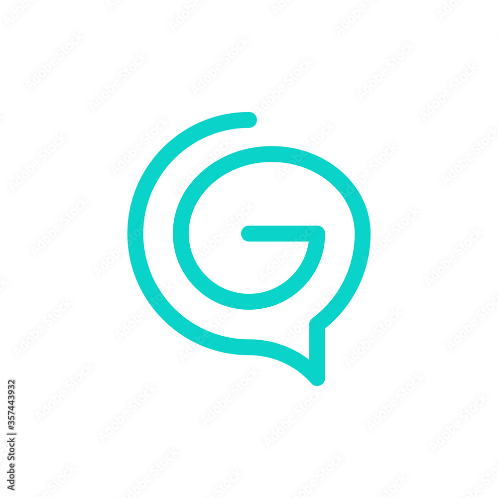 Letter G chat logo icon Letter G chat logo icon