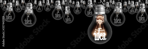 Light Bulbs with Idea Concept