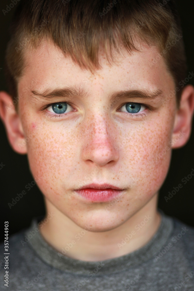 Obraz premium Portrait of a handsome caucasian boy